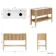 Maru Oak Wood Grain Vanity Cabinet 1200mm with Carrara Marble Top - Basin Not Included