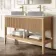 Maru Oak Wood Grain Vanity Cabinet 1400mm with Carrara Marble Top - Basin Not Included