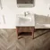 Maru Walnut Carrara Marble Vanity Unit & Undermount Basin 600mm