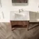Maru Walnut Carrara Marble Vanity Unit & Undermount Basin 800mm