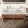 Maru Walnut Carrara Marble Vanity Unit & Undermount Basin 1400mm