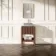 Maru Walnut Wood Grain Vanity Cabinet 600mm with Carrara Marble Top - Basin Not Included