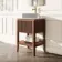 Maru Walnut Wood Grain Vanity Cabinet 600mm with Carrara Marble Top - Basin Not Included