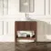 Maru Walnut Wood Grain Vanity Cabinet 800mm with Carrara Marble Top - Basin Not Included