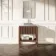 Maru Walnut Wood Grain Vanity Cabinet 800mm with Carrara Marble Top - Basin Not Included
