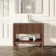 Maru Walnut Wood Grain Vanity Cabinet 1000mm with Carrara Marble Top - Basin Not Included