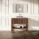 Maru Walnut Wood Grain Vanity Cabinet 1000mm with Carrara Marble Top - Basin Not Included