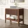 Maru Walnut Wood Grain Vanity Cabinet 1000mm with Carrara Marble Top - Basin Not Included