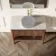 Maru Walnut Wood Grain Vanity Cabinet 1000mm with Carrara Marble Top - Basin Not Included