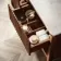 Maru Walnut Wood Grain Vanity Cabinet 1400mm with Carrara Marble Top - Basin Not Included