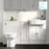 Monaco Cotton White Combination Vanity Basin and Miami Toilet 1500mm