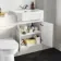 Monaco Cotton White Combination Vanity Traditional Basin and Aruba Toilet 1200mm