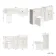 Monaco Cotton White Combination Vanity Traditional Basin and Aruba Toilet 1500mm