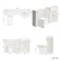 Monaco Cotton White Combination Vanity Traditional Basin with Marble Top and Aruba Toilet 1500mm