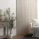 Trepanel Design® Light Oak on Antique White Felt Curve Acoustic Wood Slat Panels