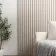Trepanel Design® Light Oak on Antique White Felt Curve Acoustic Wood Slat Panels