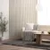 Trepanel Design® Light Oak on Antique White Felt Curve Acoustic Wood Slat Panels