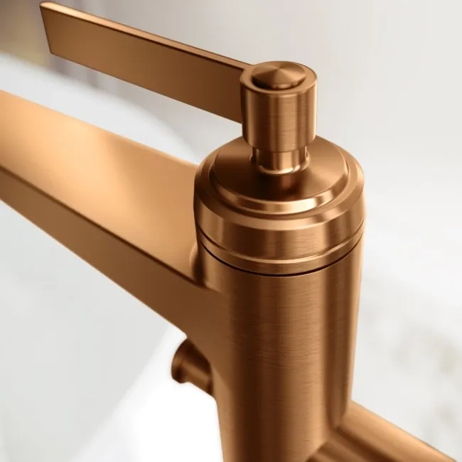 Corrib Brushed Copper Freestanding Bath Shower Mixer Tap