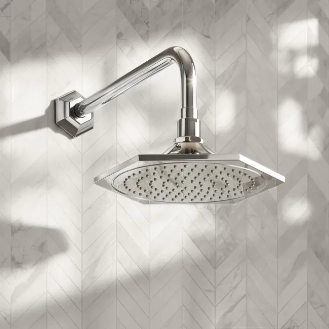 Kenmare Traditional Chrome Shower Head and Wall Arm