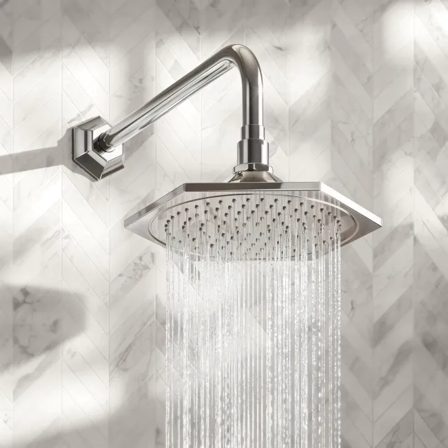Kenmare Traditional Chrome Shower Head and Wall Arm