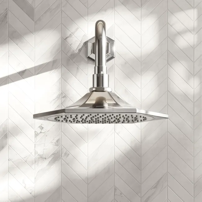 Kenmare Traditional Chrome Shower Head and Wall Arm