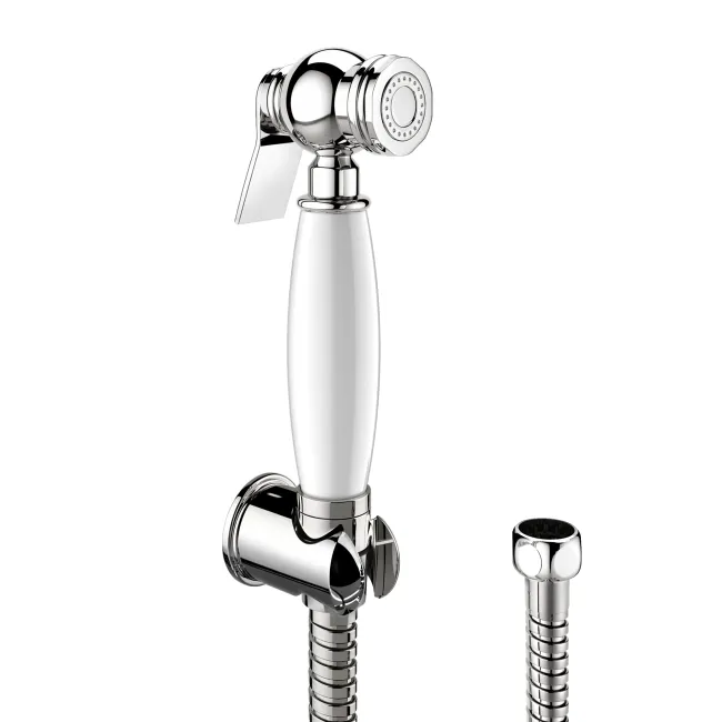 Avoca Traditional Chrome Douche Kit with Wall Outlet