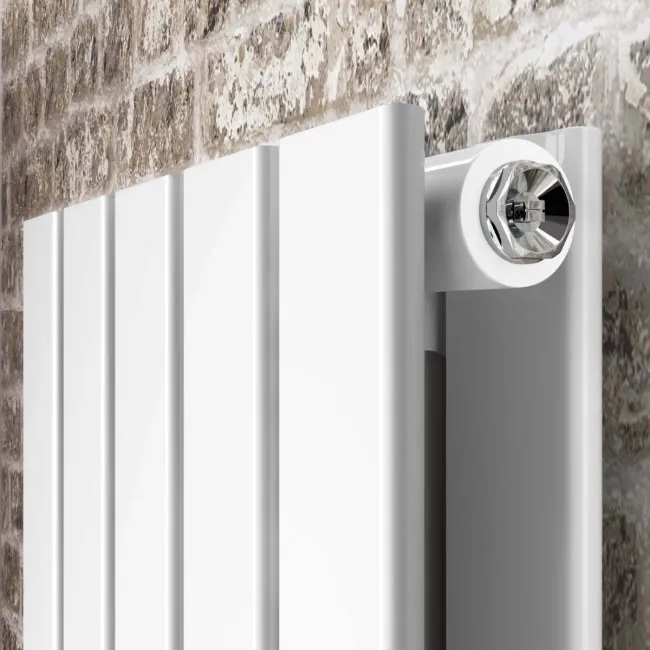 Faro White Double Flat Panel Vertical Radiator 1800x350mm