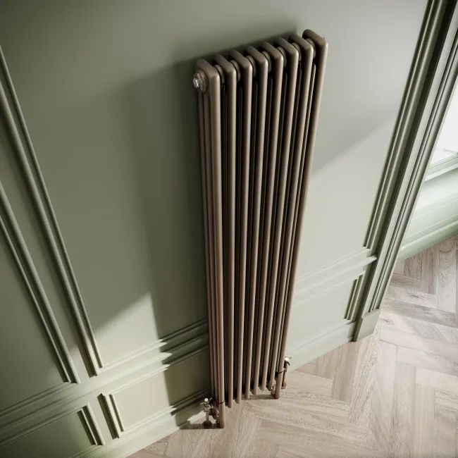 Athens Antique Gold Triple Column Vertical Traditional Radiator 1800x380mm