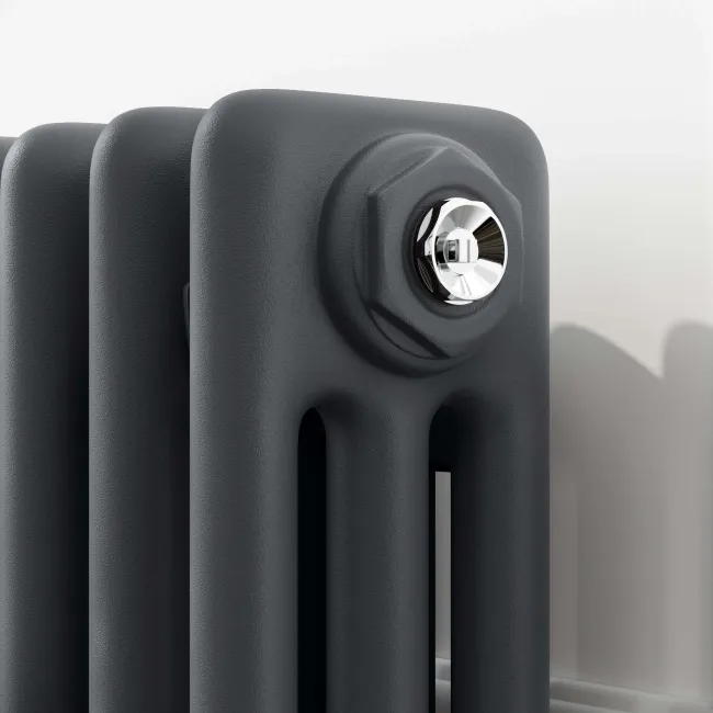Athens Anthracite Triple Column Horizontal Traditional Radiator 600x1010mm
