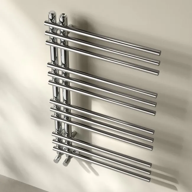 Cannes Chrome Designer Heated Towel Rail 800x500mm