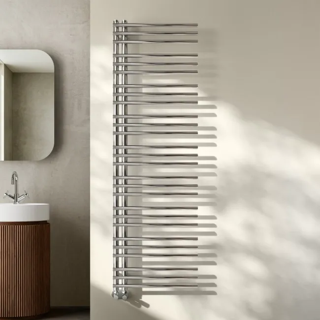 Cannes Chrome Designer Heated Towel Rail 1600x500mm