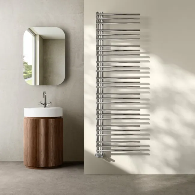 Cannes Chrome Designer Heated Towel Rail 1600x500mm