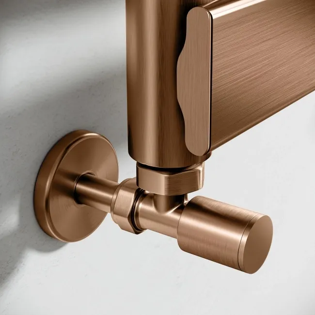 Santorini Brushed Copper Flat Panel Heated Towel Rail 1000x450mm