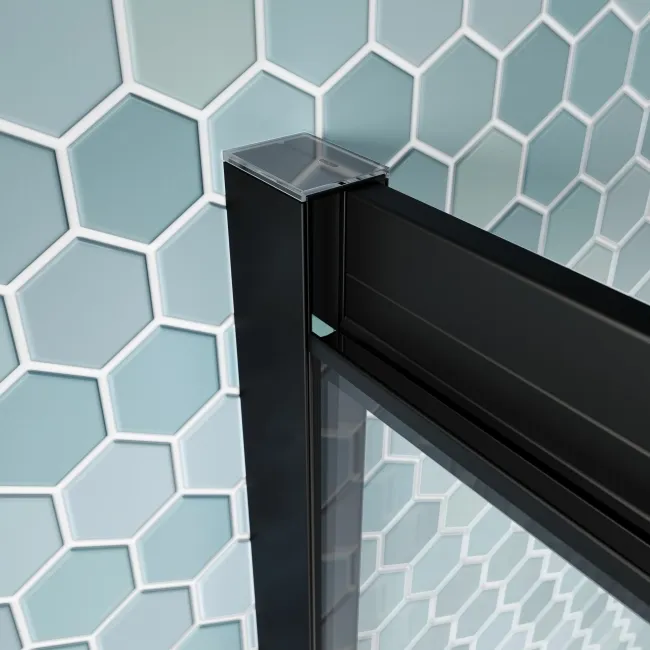 London Matt Black 6mm Corner Entry Shower Enclosure 900x900mm
