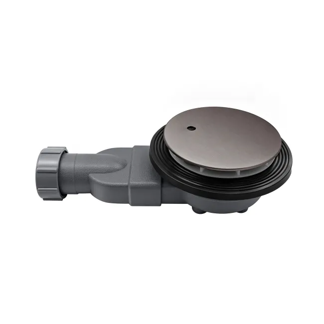 Shower Tray Waste - Brushed Gunmetal Dome
