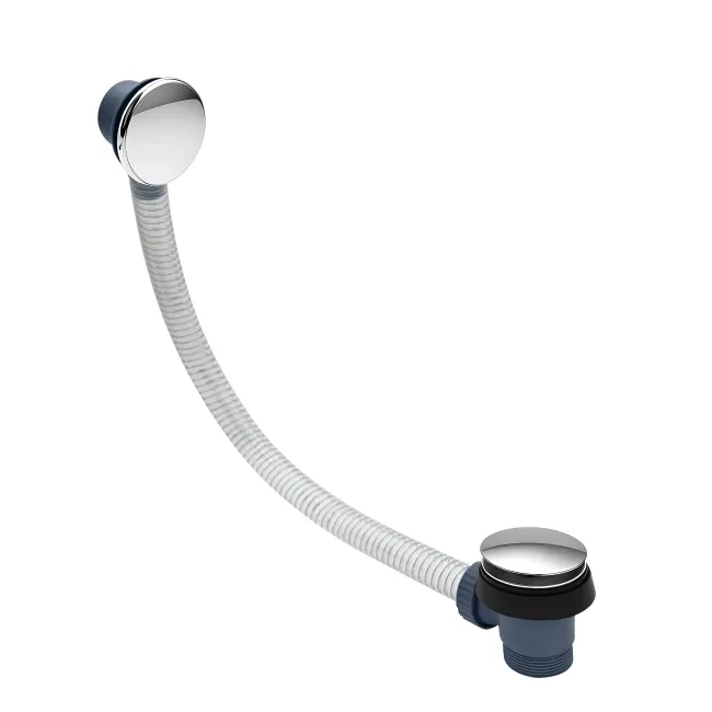 Chrome Click Clack Bath Waste With Overflow