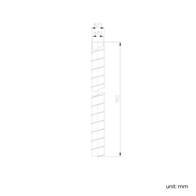 900mm Bath Waste Pipe