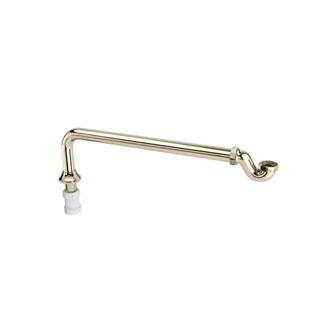 Traditional English Gold Exposed Shallow Seal Bath Trap & Pipe