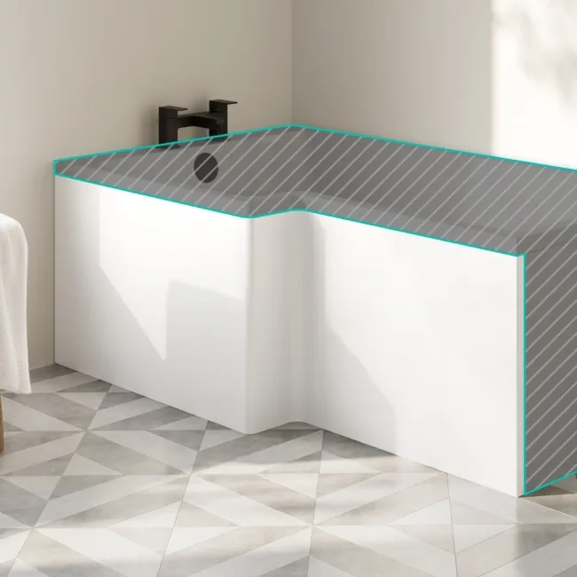 Brixton L Shaped Bath Front Panel 1600mm