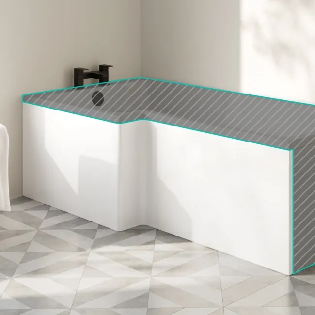 Brixton L Shaped Bath Front Panel 1700mm