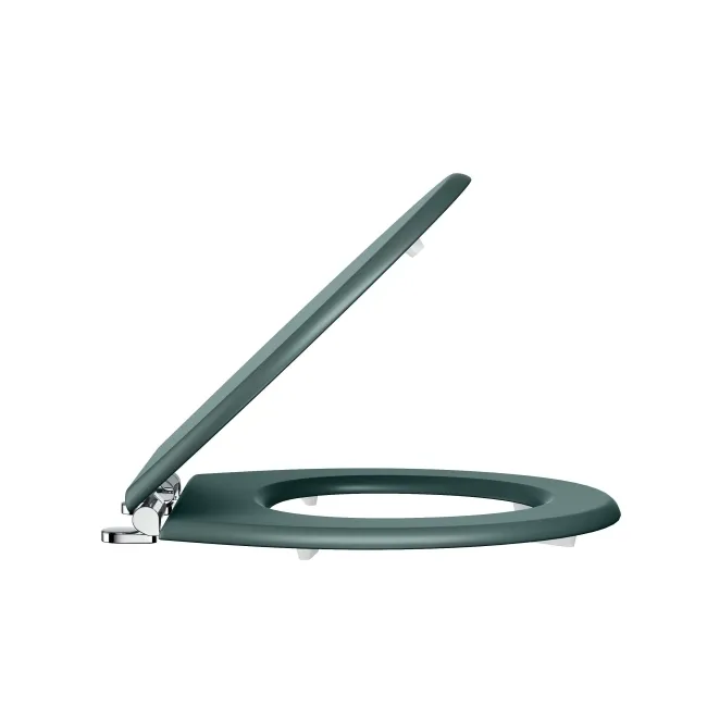 Hudson Traditional Midnight Green Wooden Soft Close Toilet Seat