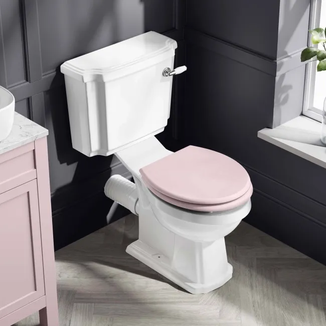 Hudson Traditional Cashmere Pink Wooden Soft Close Seat