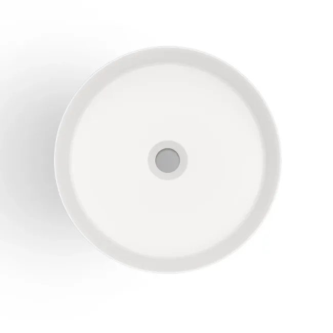 Missouri Matt White Round Counter Top Stone Basin 380mm