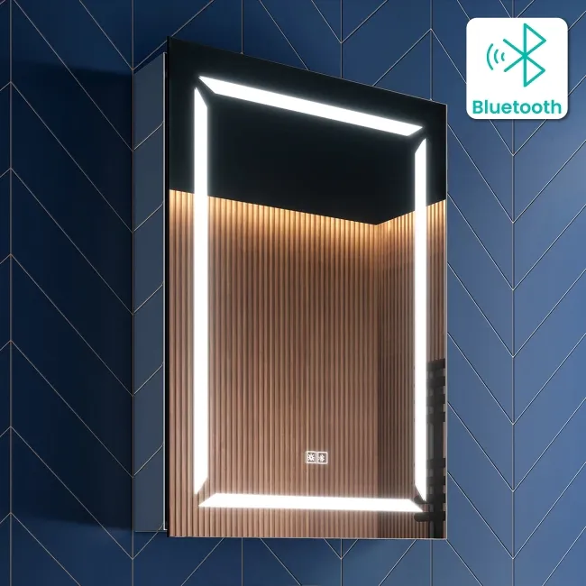 Haisley Illuminated LED Mirror Cabinet With BLUETOOTH Speaker 700x500mm