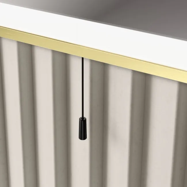 Mila Brushed Brass Battery Powered LED Mirror 600x400mm