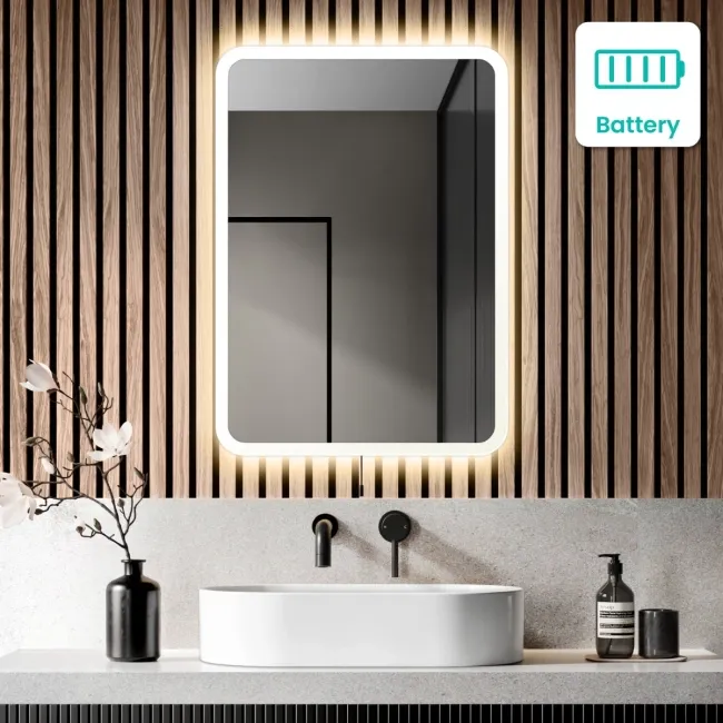 Jolie Battery Powered Illuminated LED Mirror 700x500mm