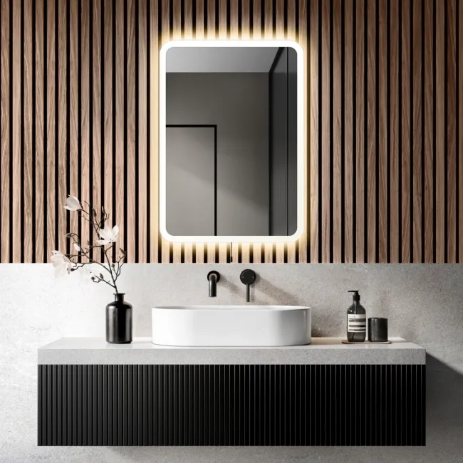 Jolie Battery Powered Illuminated LED Mirror 700x500mm
