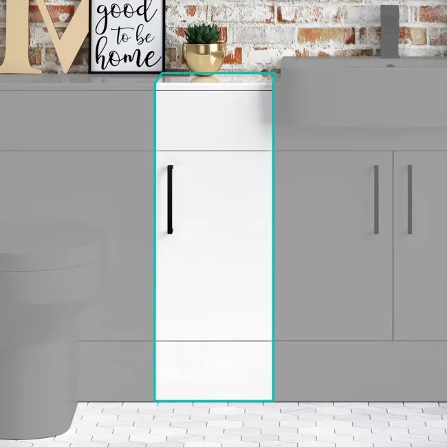 Matt black handle for Harper vanity unit