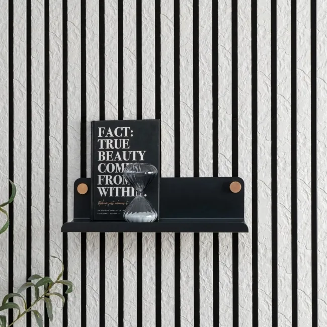 Trepanel Customise® Black Shelf 359mm Inc Brass Twist-Lock System
