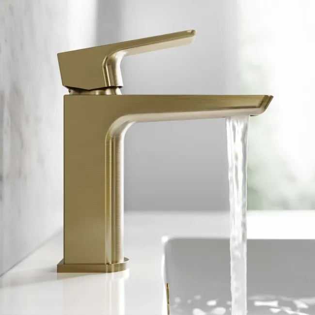 Soar Brushed Brass Basin & Bath Mixer Tap Set